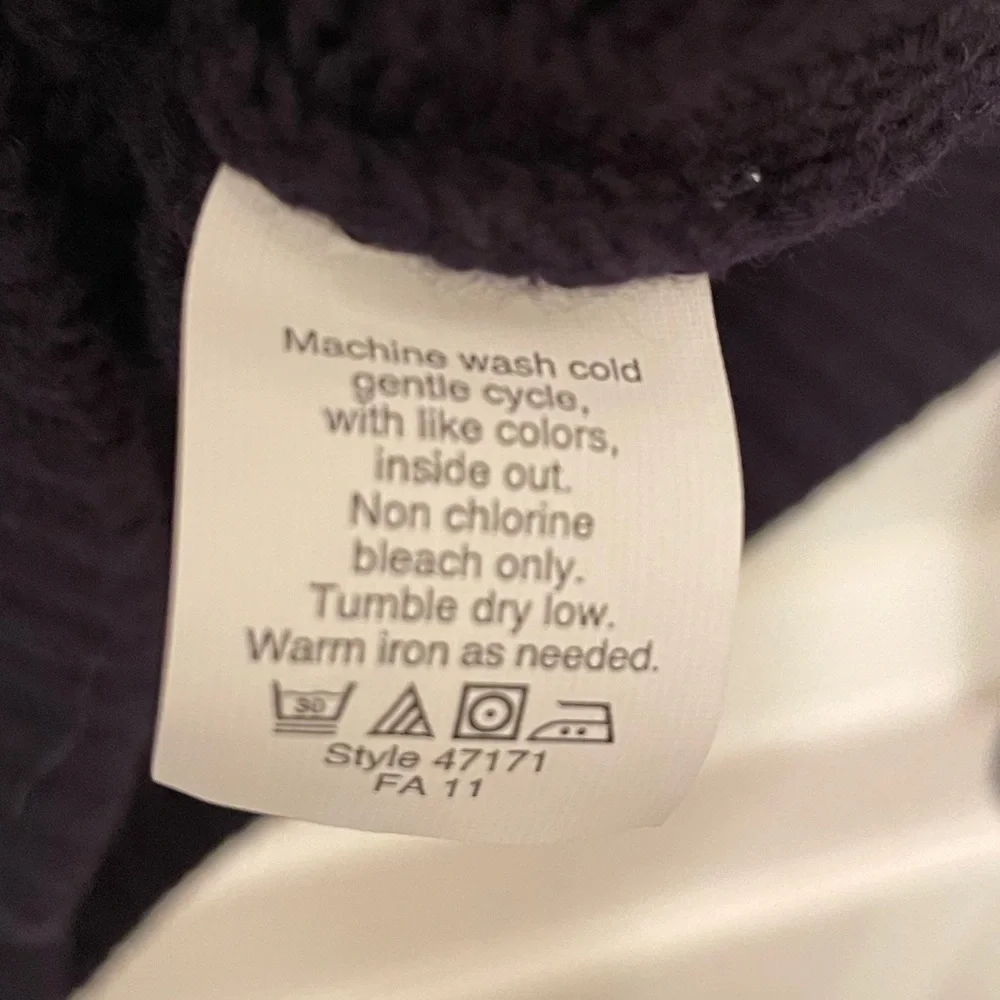 J. Crew 100% Cotton Navy Crew Neck Sweater Size Medium
